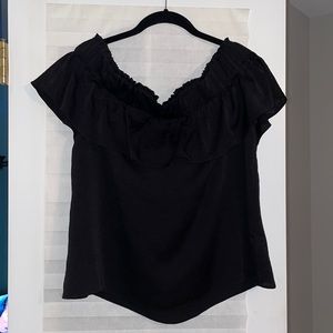 EXPRESS BLACK OFF THE SHOULDER TOP